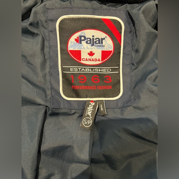 Men’s Pajar Down Filled Bomber Jacket/Coat in size Small/Navy Blue - Picture 9 of 9